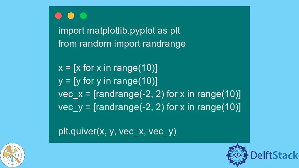 Matplotlib 中的箭袋图 D栈 Delft Stack