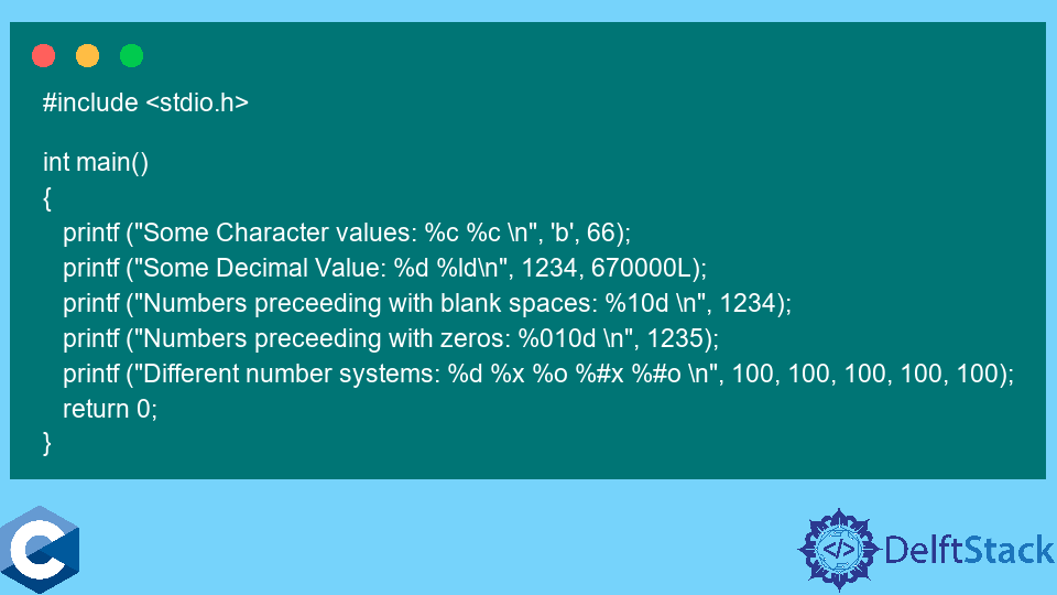 Format Specifiers In C | Delft Stack