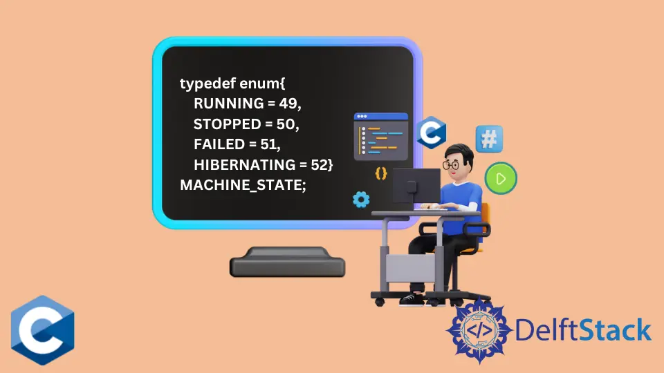 Usar typedef enum en C