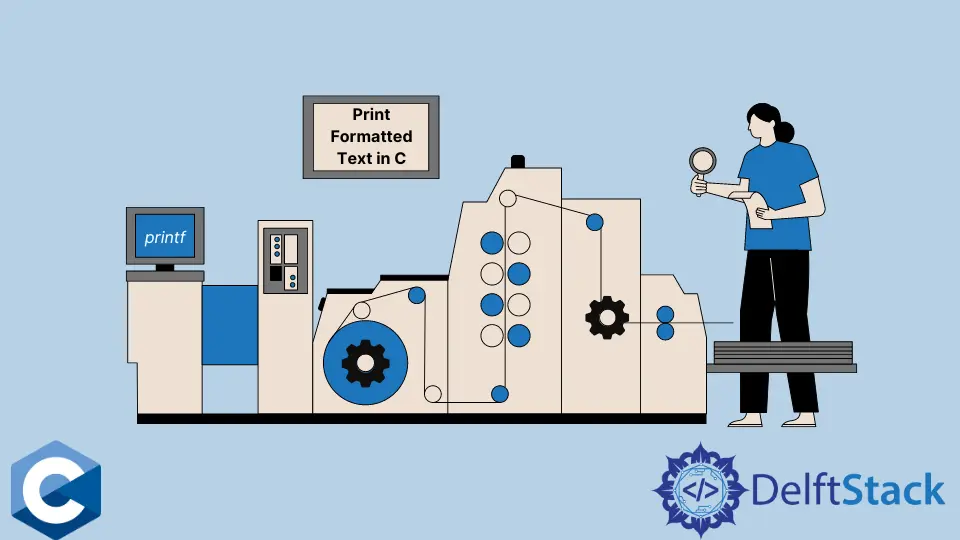 Stampa testo formattato in C