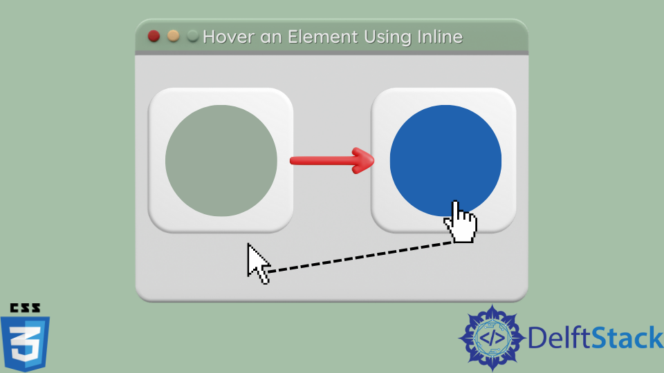 Hover an Element Using Inline CSS
