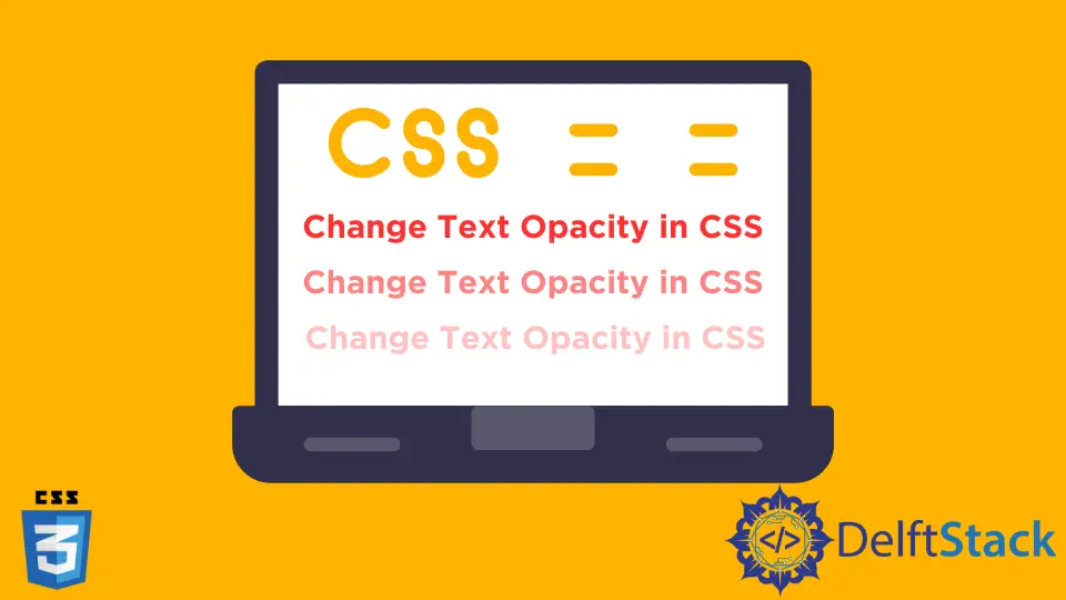 更改 CSS 中的文字不透明度