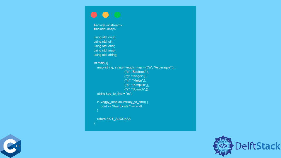 Find a Key in C++ Map  Delft Stack