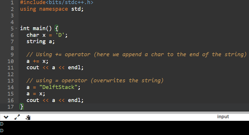 Convert Char To String In C++ 