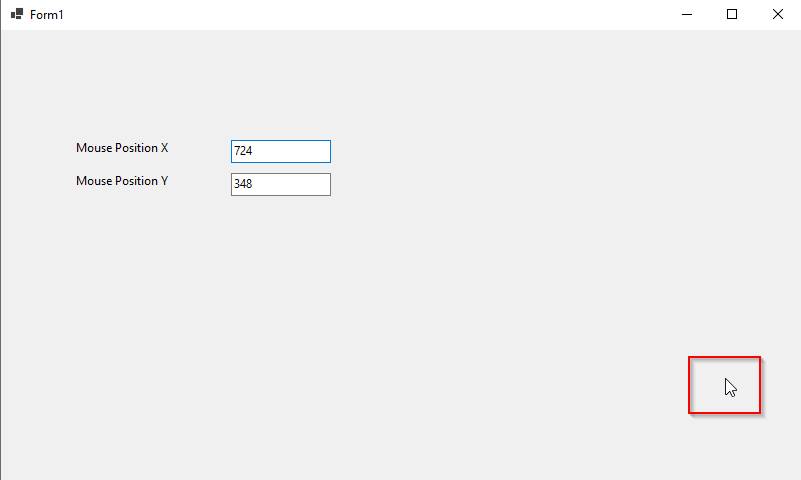 C# Get Mouse Position - Output 2