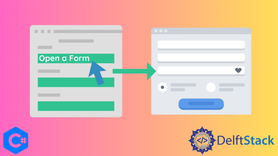 Open a Form Using a Button in C#