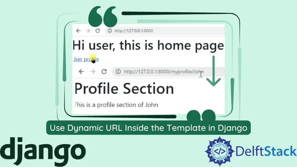 How to Use Dynamic URL Inside the Template in Django