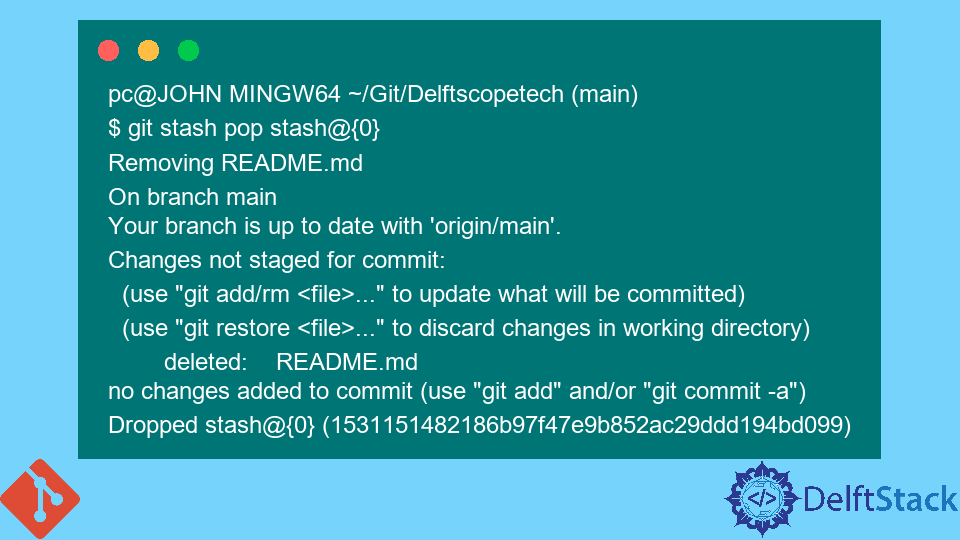 Apply Stashes In Git | Delft Stack