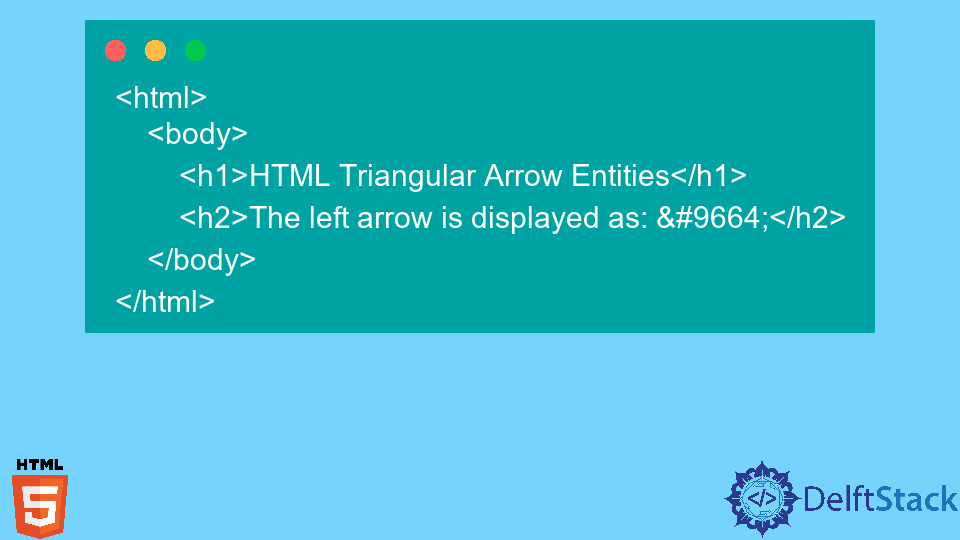 화살표를 표시하는 HTML 코드 | Delft Stack