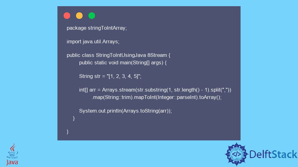 Convert String to Int Array in Java | Delft Stack