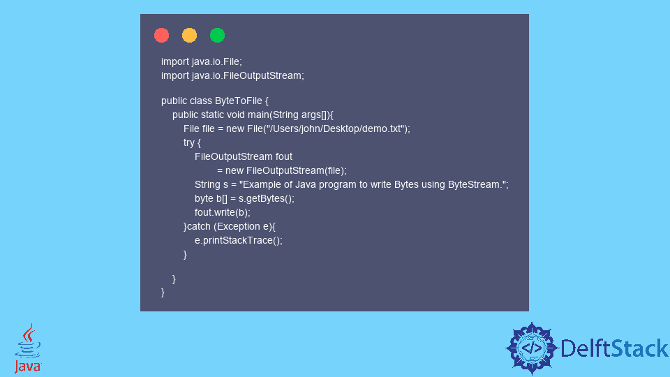 Write Byte to File in Java