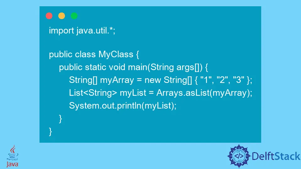 Cómo convertir un array en una lista en Java