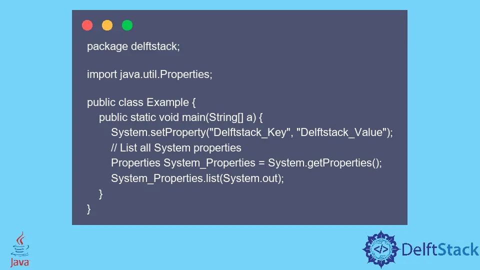 How to Set System Property in Java