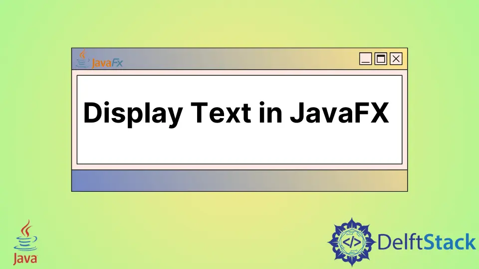 JavaFX 표시 텍스트