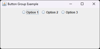 Java Button Group Simple Example