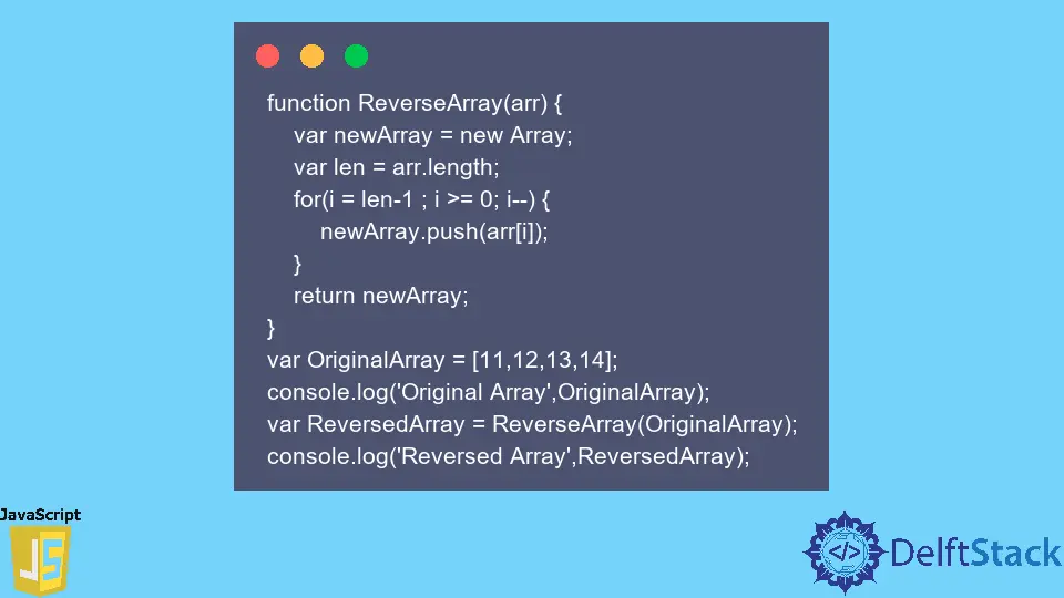 JavaScript 反向陣列