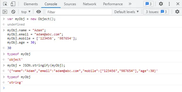 在 JavaScript 中將 JSON 物件轉換為字串