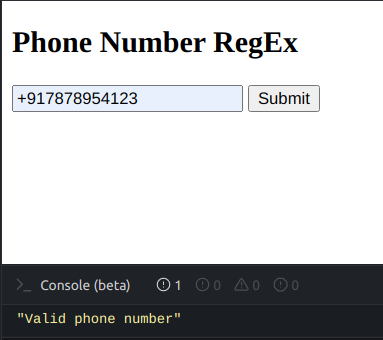 Phone Number RegEx in JavaScript