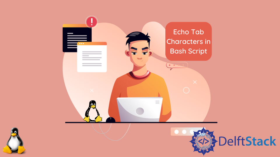 Echo Tab Characters in Bash Script