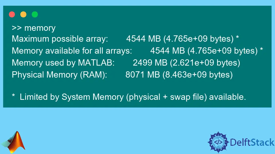 How to Get Array Size Limit in MATLAB