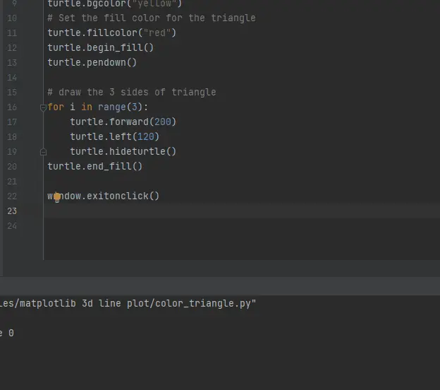 在 Matplotlib 中建立彩色三角形