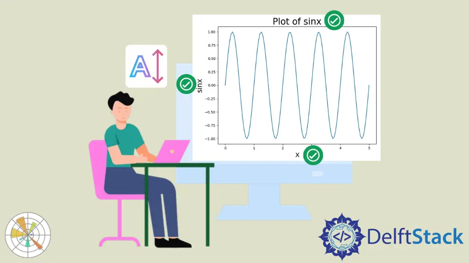 Wie man die Schriftgröße des Figurentitels und der Achsenbeschriftungen in Matplotlib einstellt