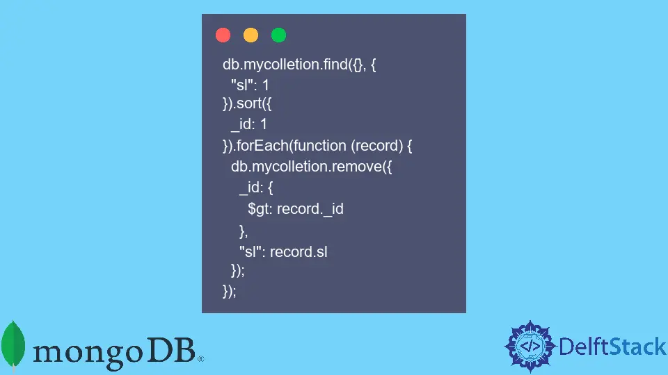 Eliminar duplicados en MongoDB