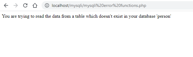 display errors using mysqli error functions - custom error message using mysqli_errno.png