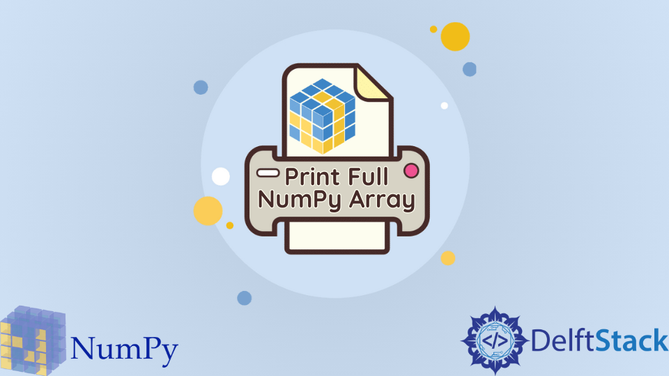 Распечатать полный массив NumPy