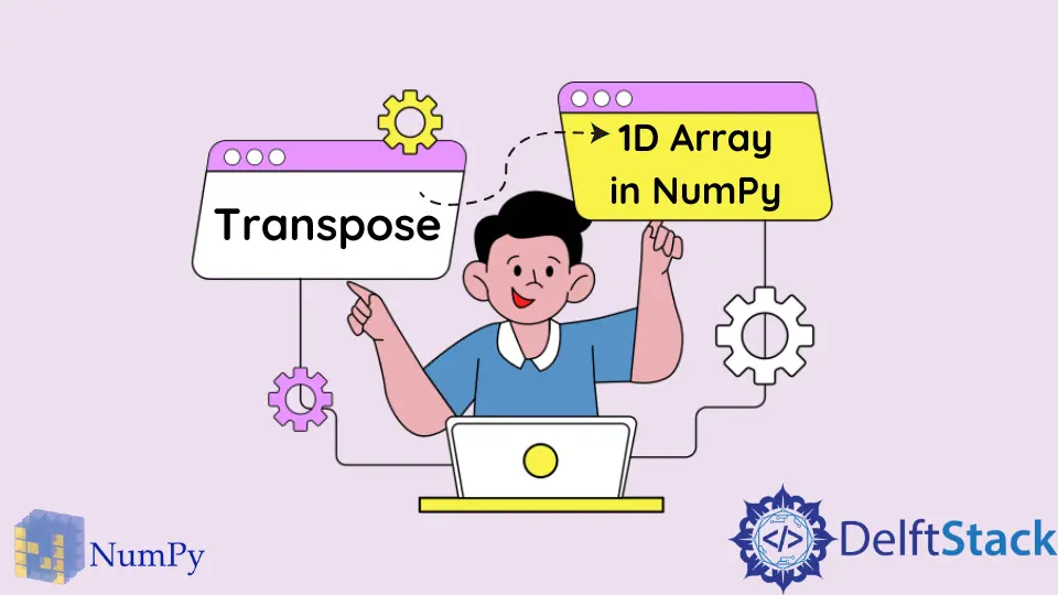 Transponer un array 1D en NumPy