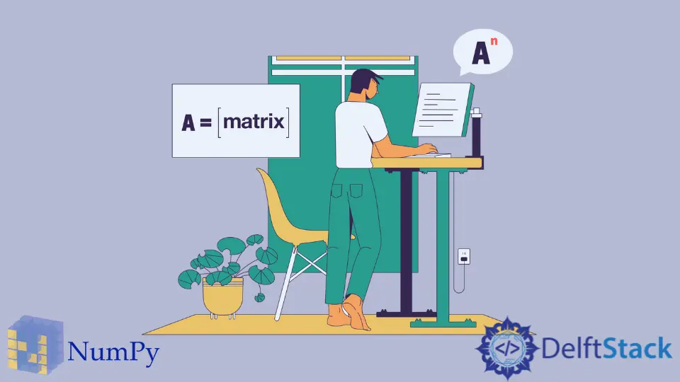 Calcule o poder de um array NumPy