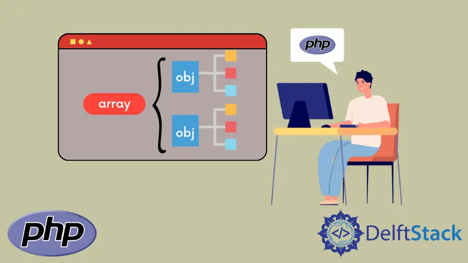 Crear matriz de objetos en PHP