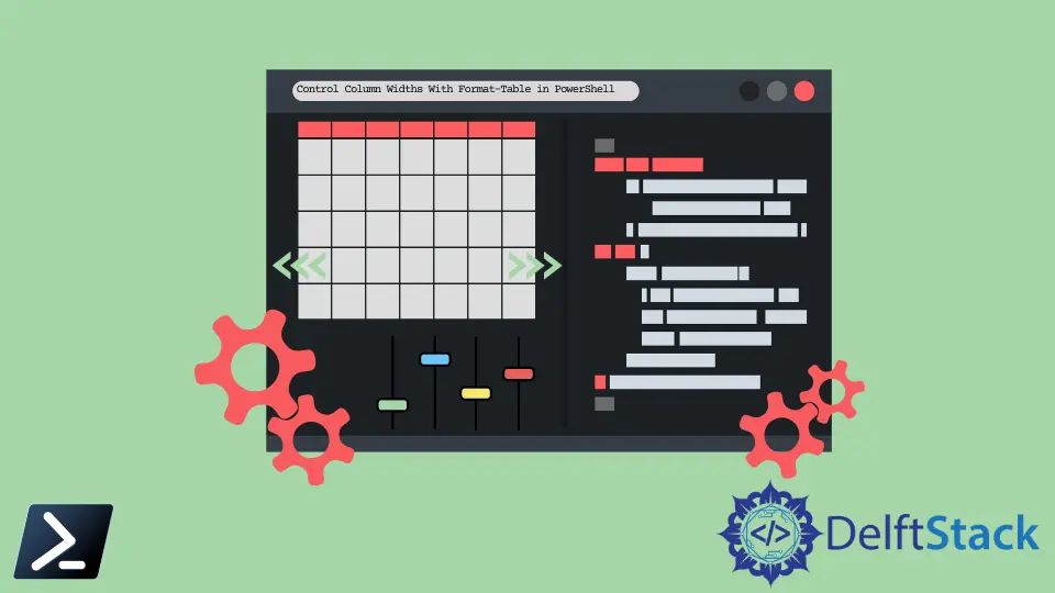 Controle los anchos de columna con tabla de formato en PowerShell