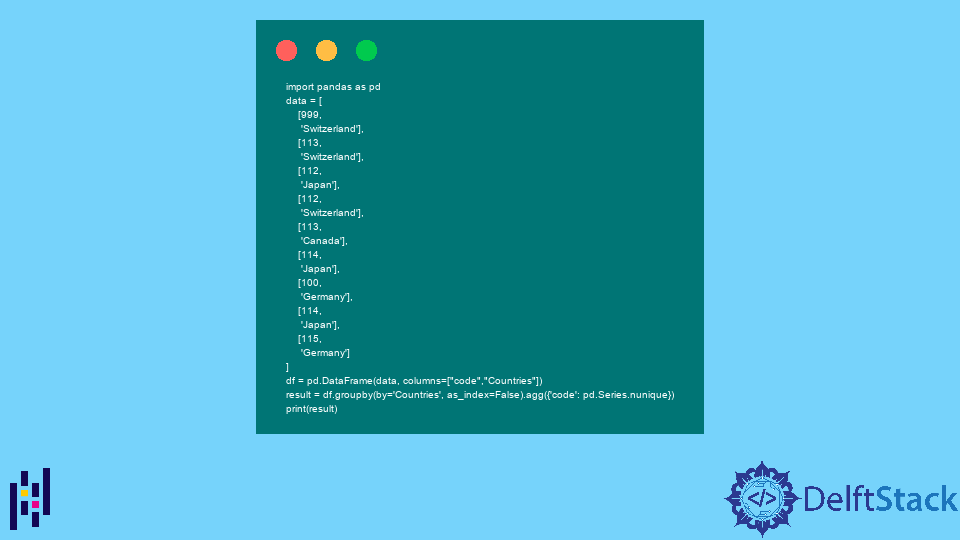 Count Unique Values Per Group(S) In Pandas | Delft Stack