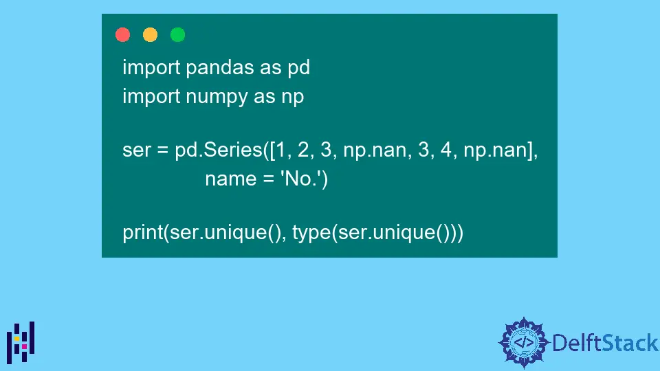 Pandas Series Series.unique() 函式