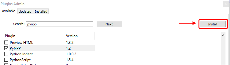 Install the PyNPP plugin