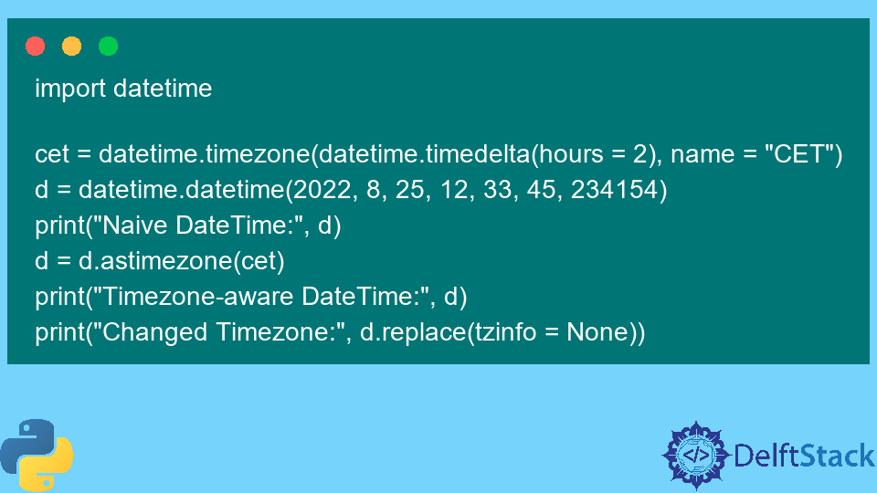 Python datetime.datetime.replace() Method