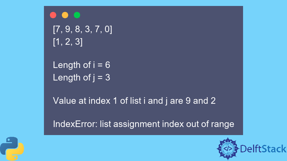 Python IndexError: list assignment index out of range