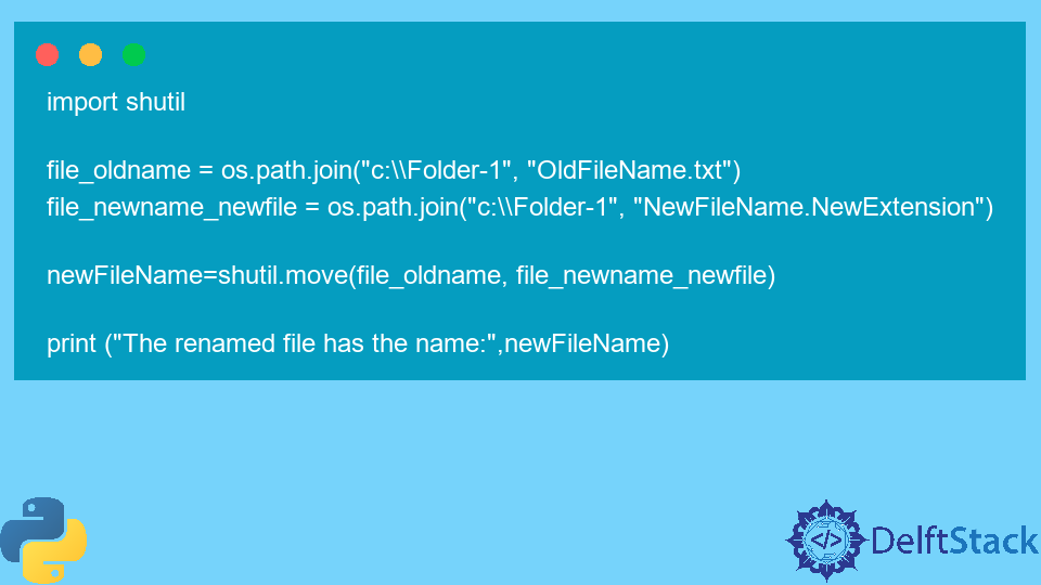 Переименовать файл в Python