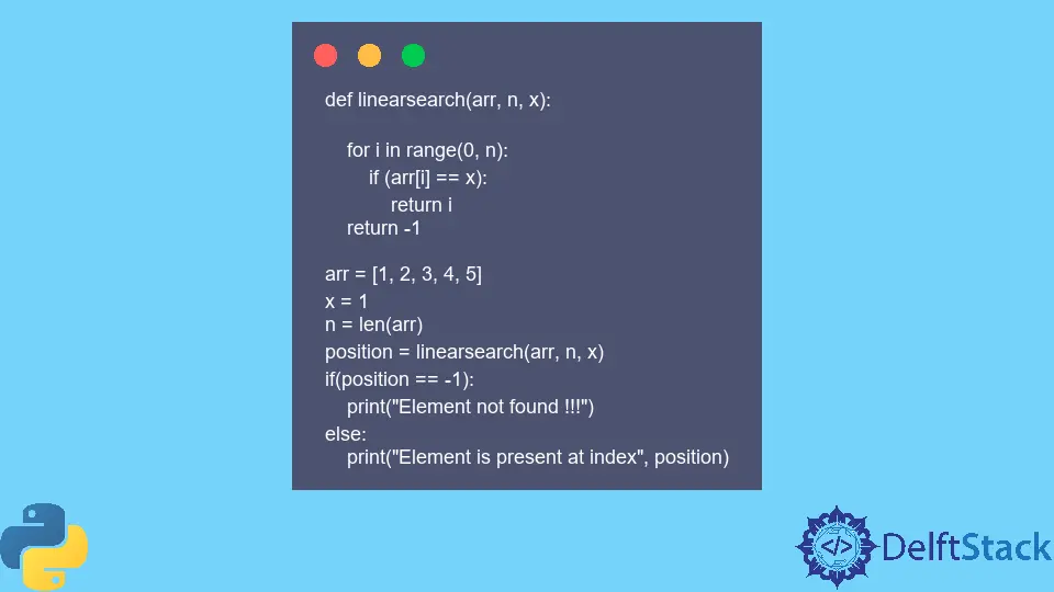 Linear Search in Python