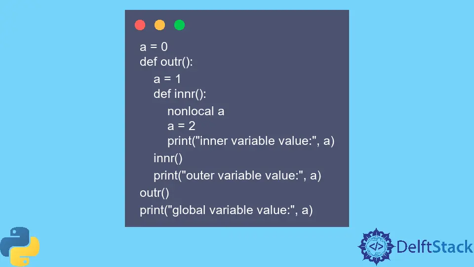 Das nonlocal-Schlüsselwort in Python