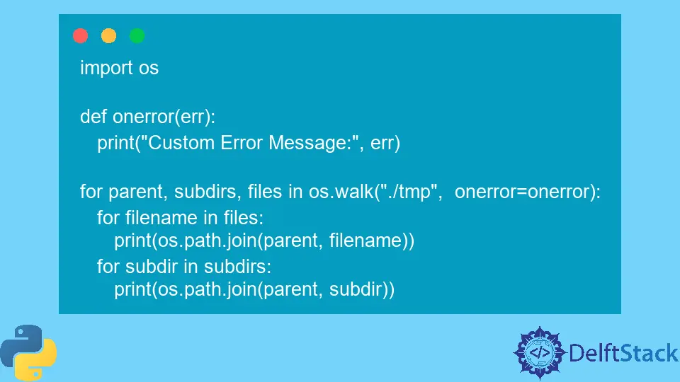 Python os.walk() Method