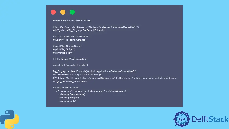 How to Read Outlook Email using Python