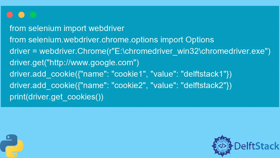 How to Get Cookie Using Python Selenium