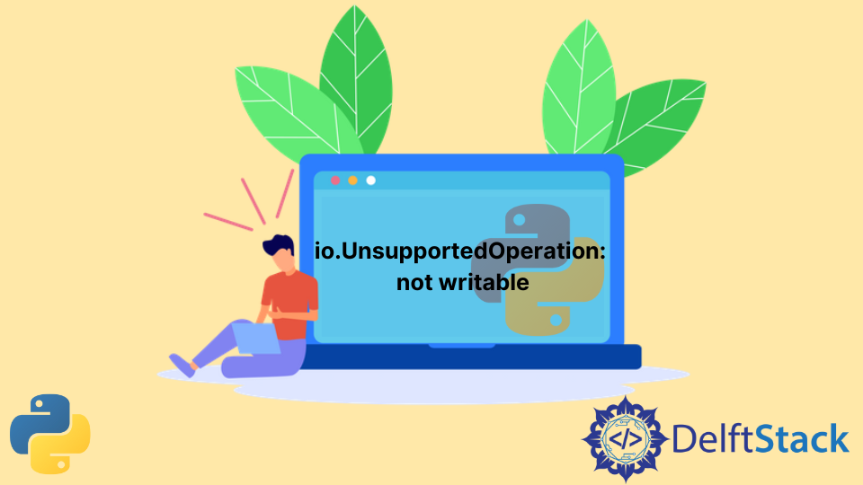 IO.UnsupportedOperation: Not Writable Error in Python