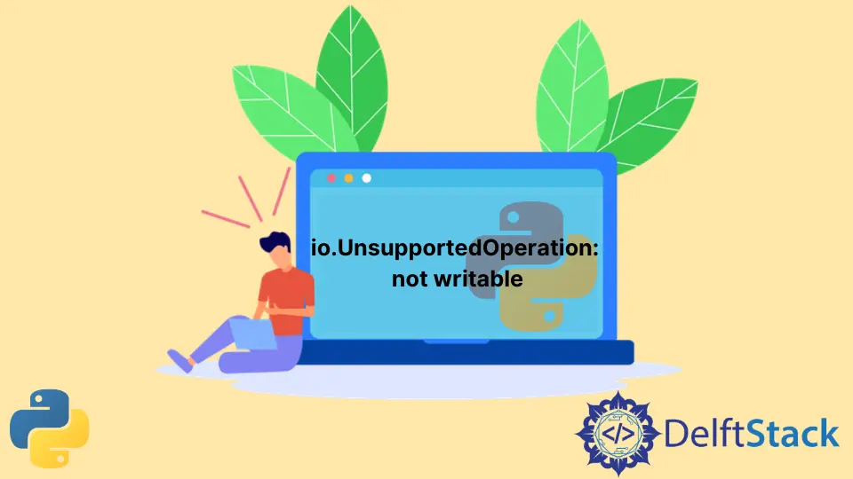 How to Fix Error - IO.UnsupportedOperation: Not Writable Error in Python