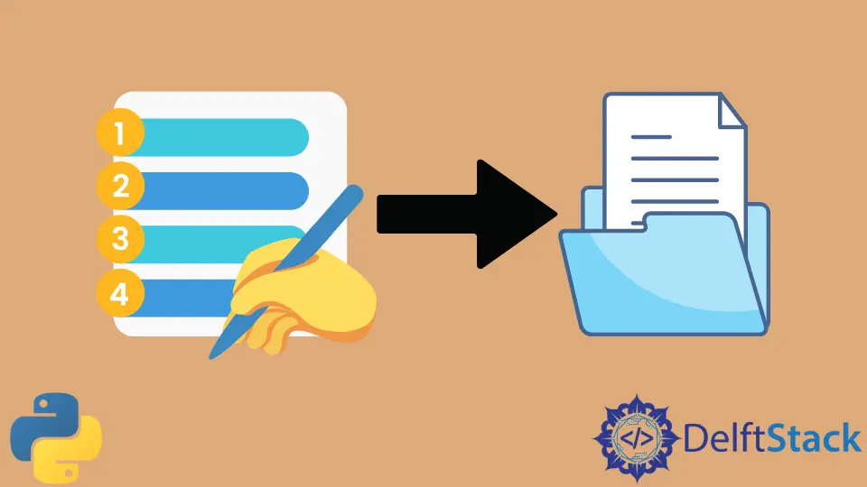 Cómo escribir una lista en un archivo con Python