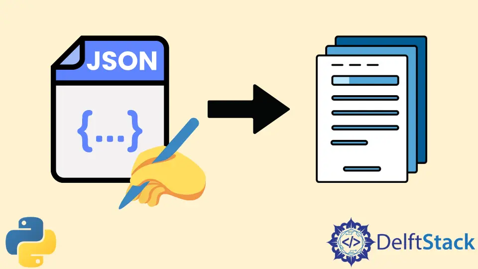 Scrivi JSON su un file in Python