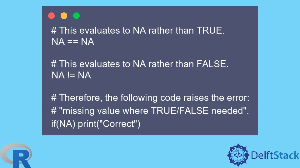 How to Check for Missing Values Using a Boolean Operator in R