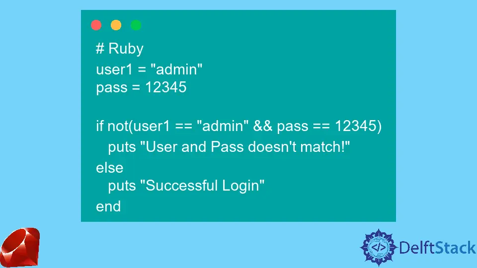 Ruby の not キーワード